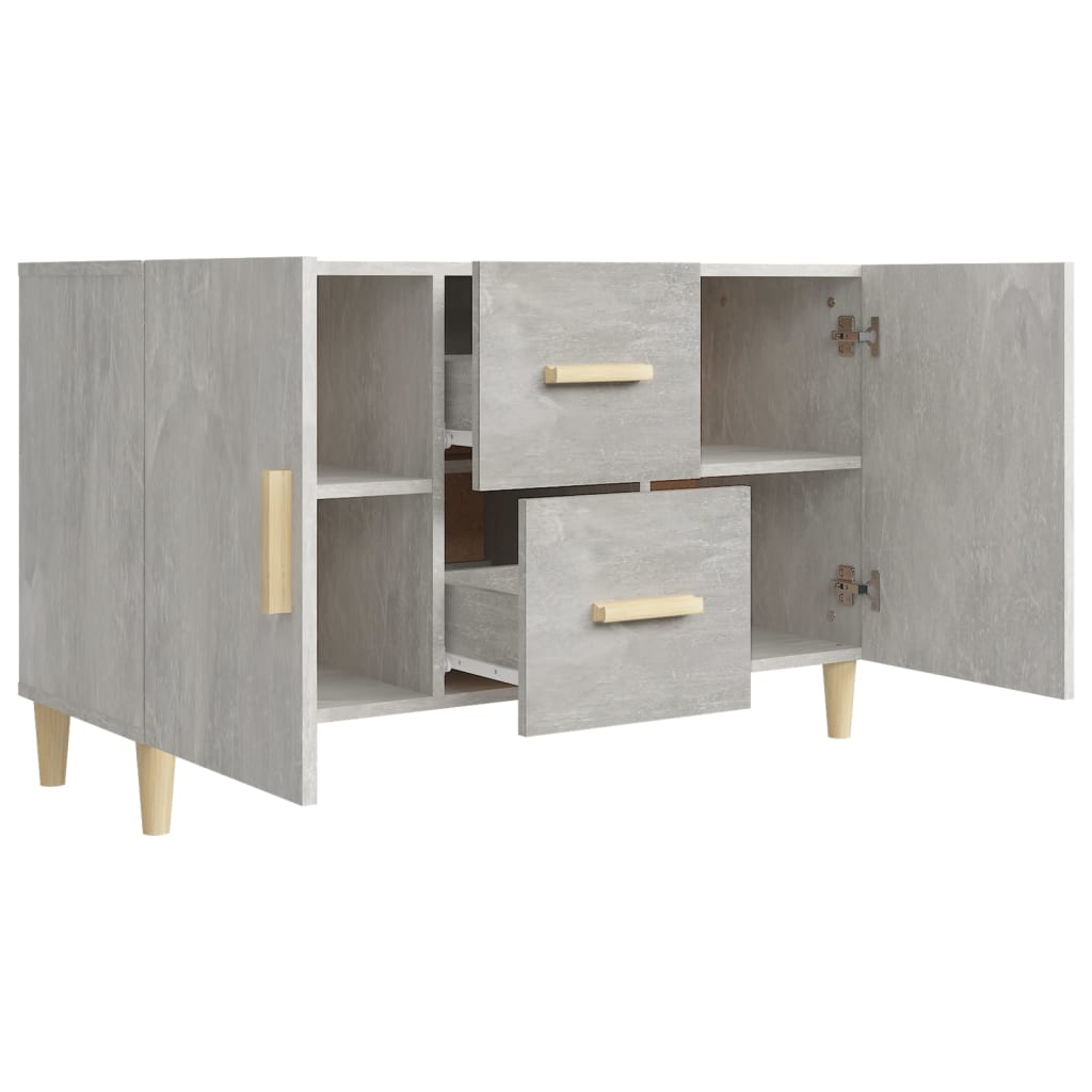 Buffet grigio in cemento 100x36x60 cm legno di ingegneria