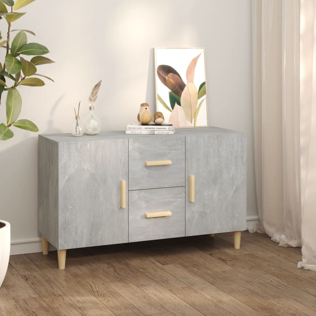 Betongrau -Buffet 100x36x60 cm Engineering Holz