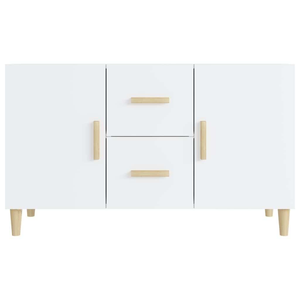 Brillantes weißes Buffet 100x36x60 cm Engineering Holz