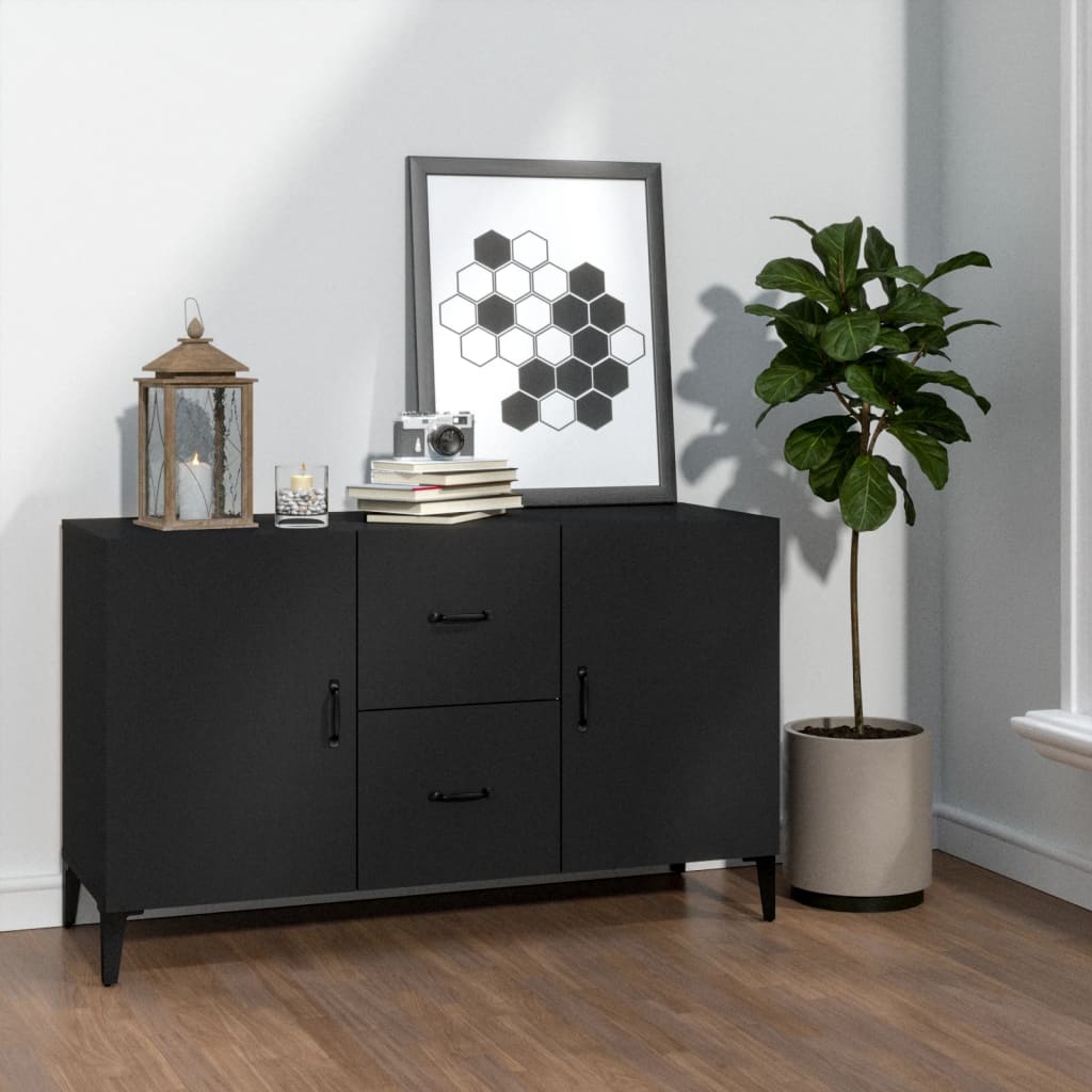 Black buffet 100x36x60 cm Engineering wood