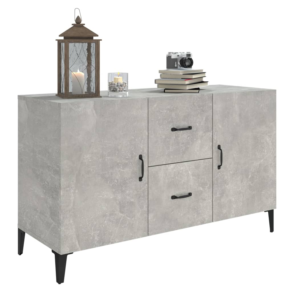 Buffet grigio in cemento 100x36x60 cm legno di ingegneria