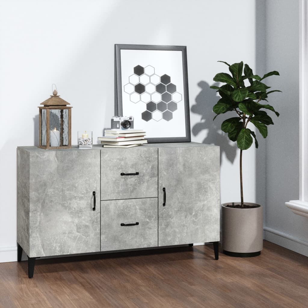 Concrete gray buffet 100x36x60 cm engineering wood