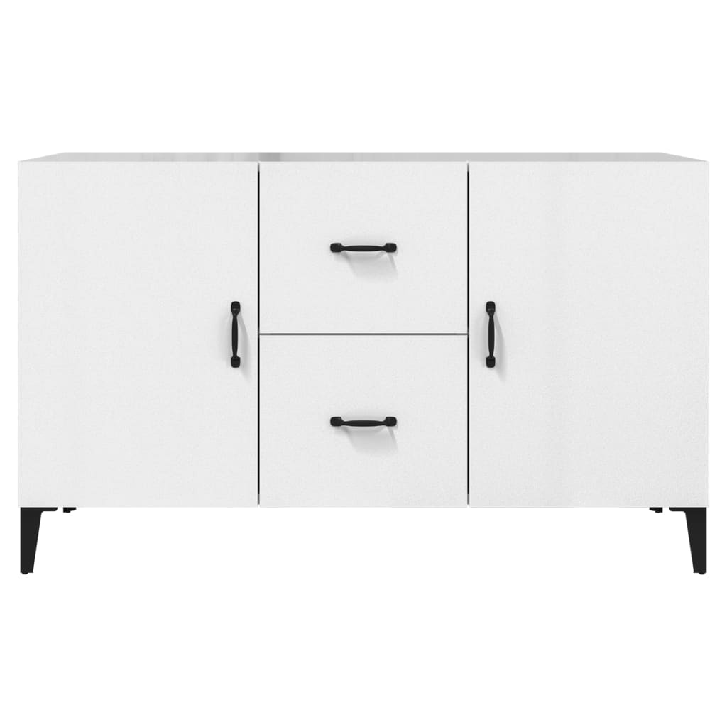 Buffet blanc brillant 100x36x60 cm bois d'ingénierie