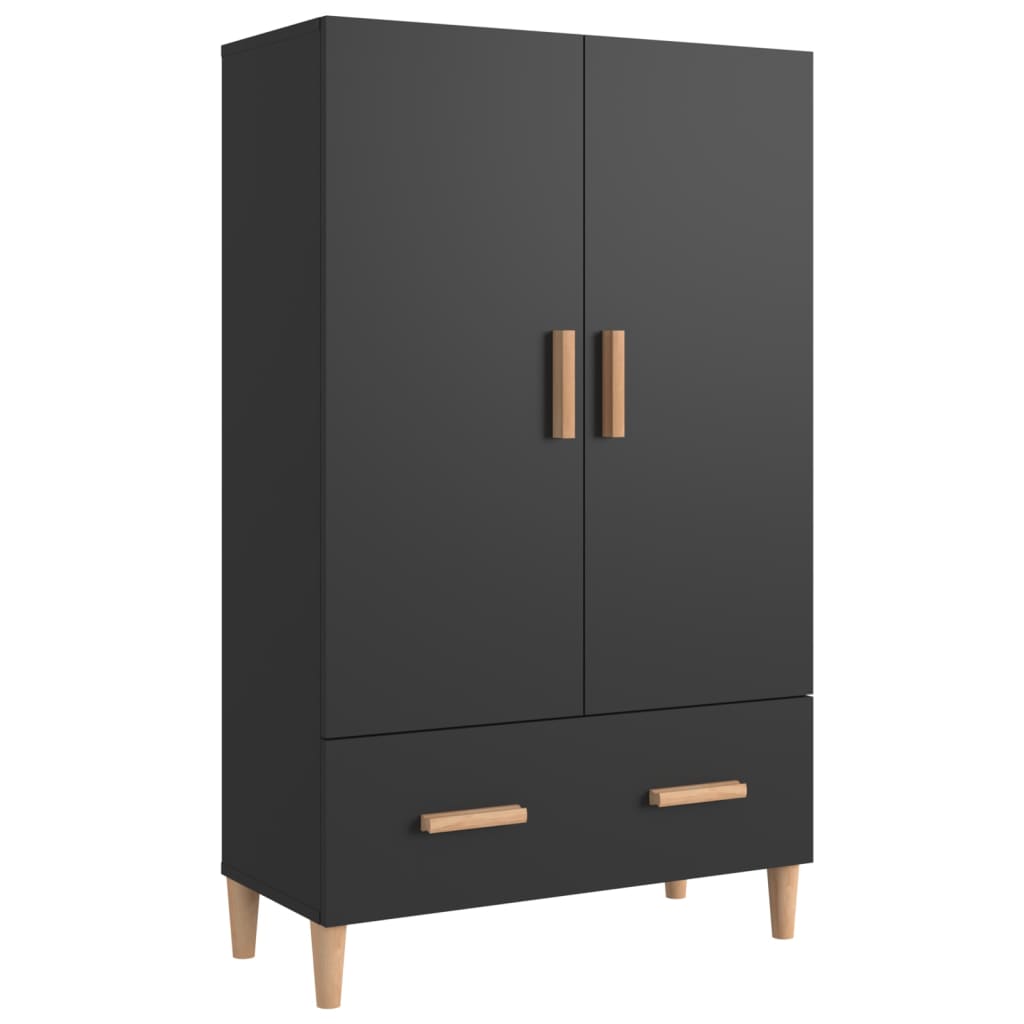 Black upper buffet 70x31x115 cm Engineering wood