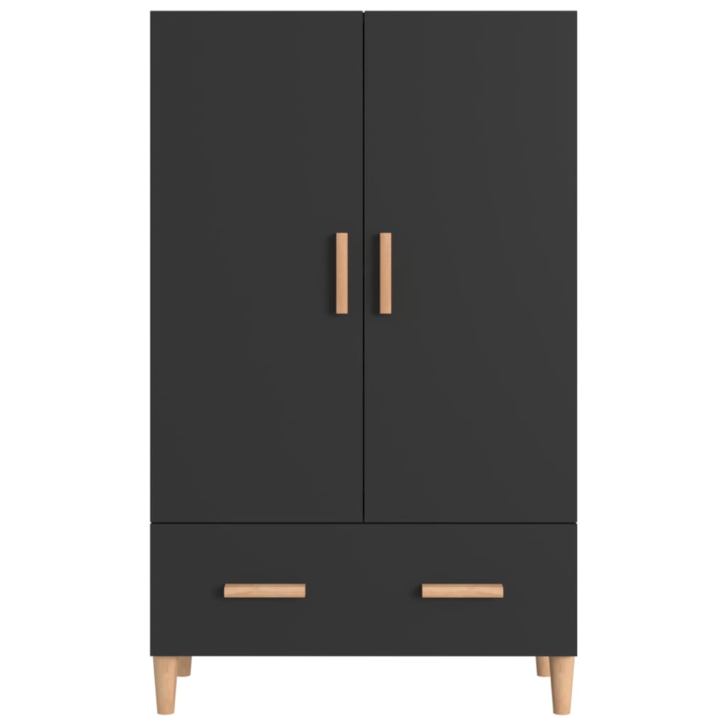 Black upper buffet 70x31x115 cm Engineering wood