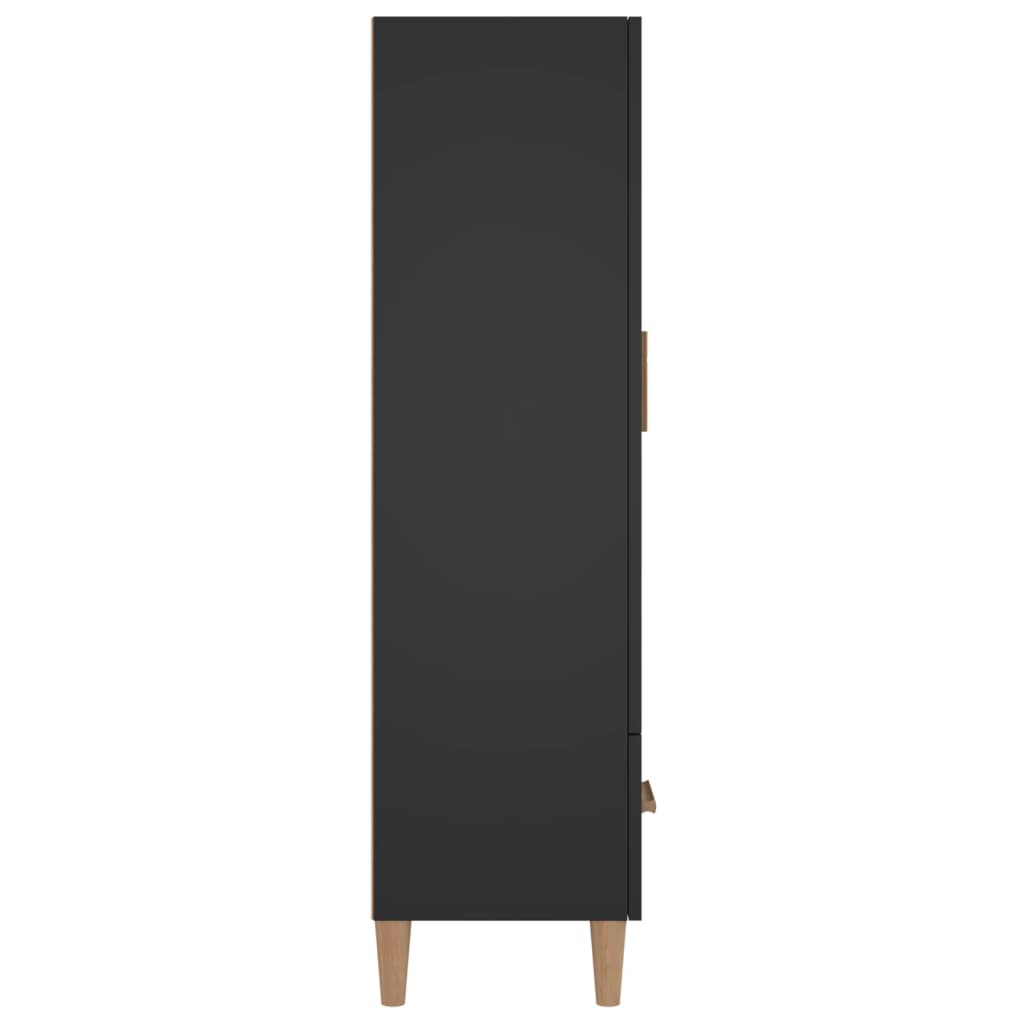 Black upper buffet 70x31x115 cm Engineering wood