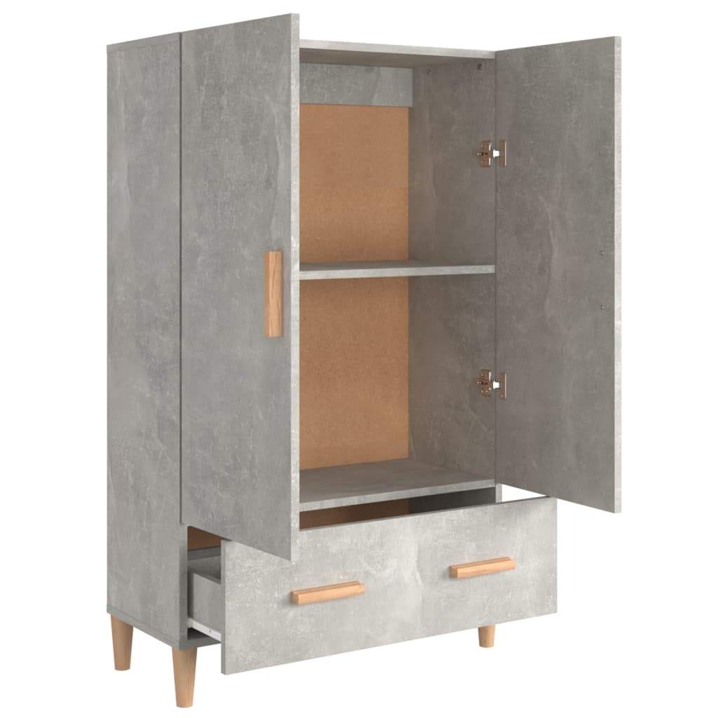 Buffet Gris béton 70x31x115 cm Bois d'ingénierie