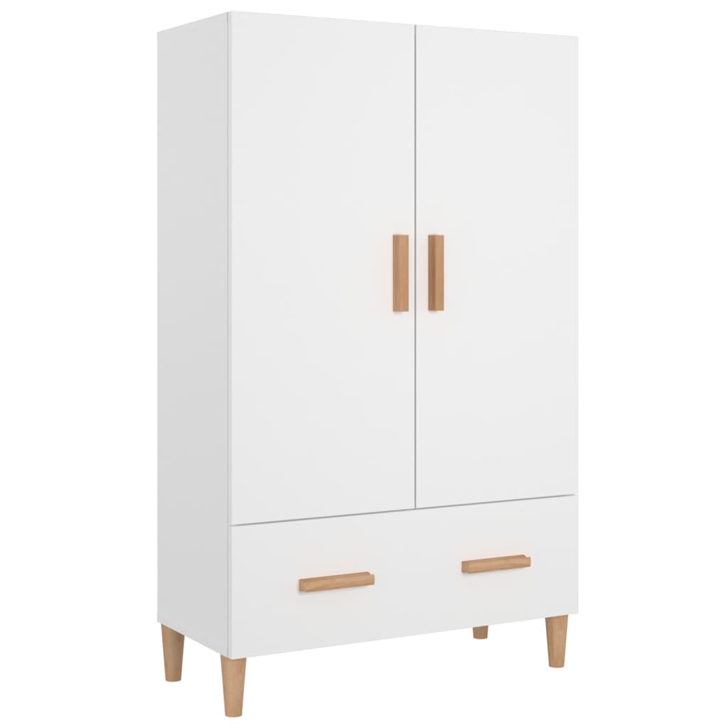 Buffet Blanc brillant 70x31x115 cm Bois d'ingénierie