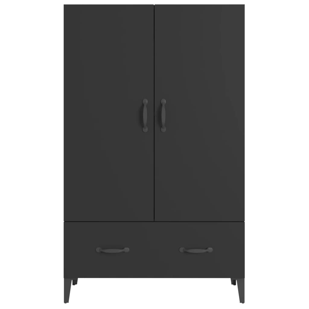 Black upper buffet 70x31x115 cm Engineering wood