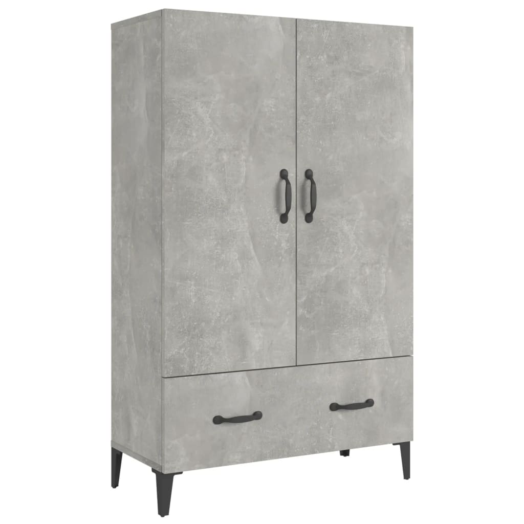 Credenza Grigio cemento 70x31x115 cm MDF