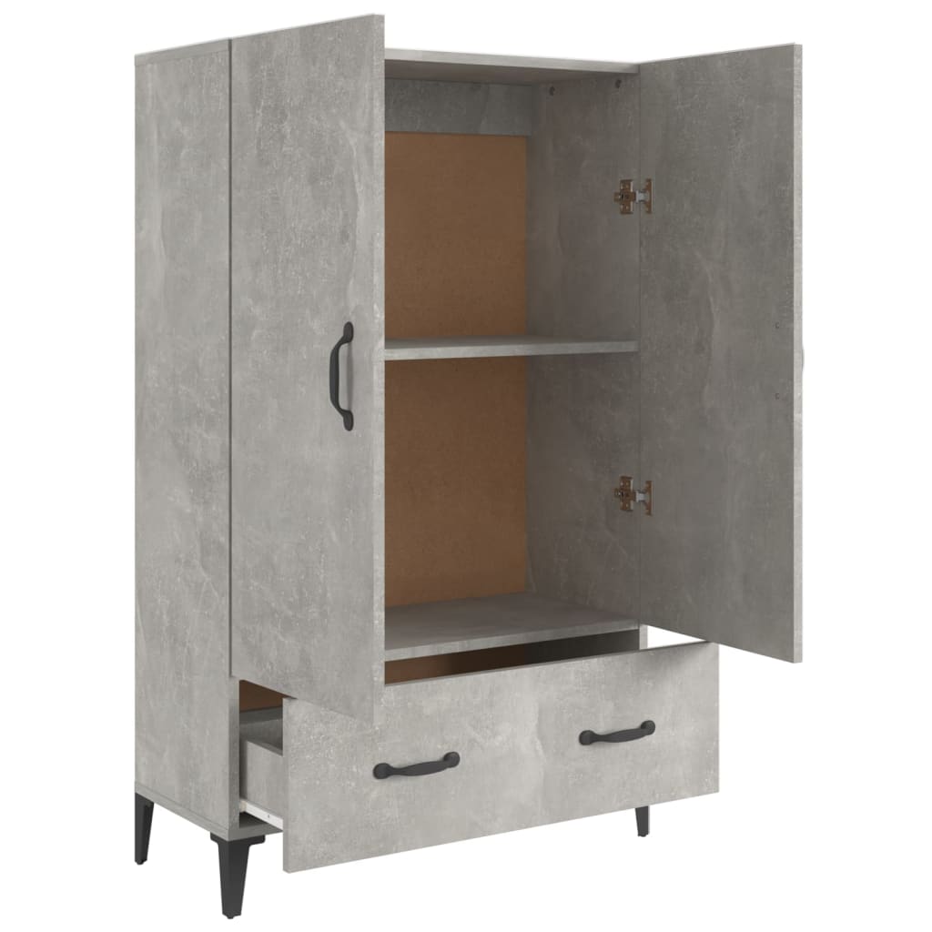 Credenza Grigio cemento 70x31x115 cm MDF