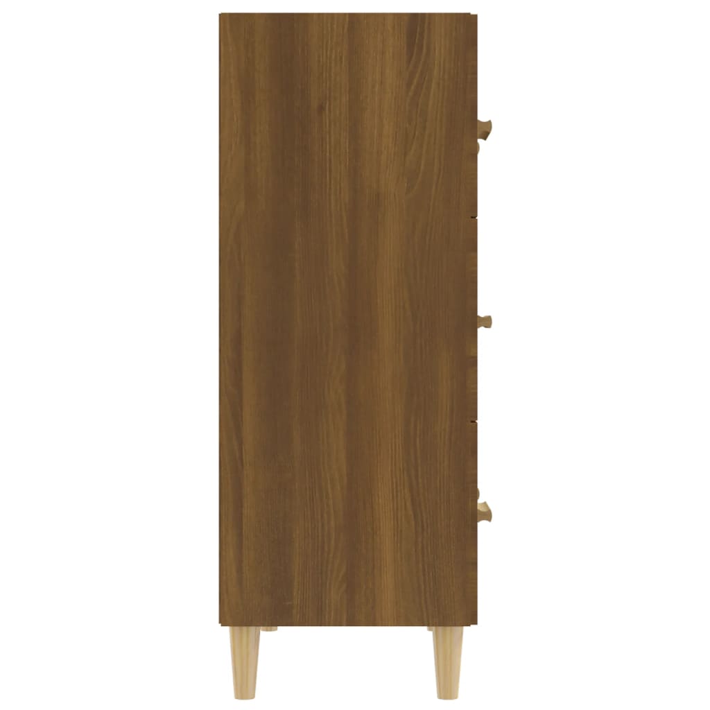 Buffet Chêne marron 70x34x90 cm Bois d'ingénierie