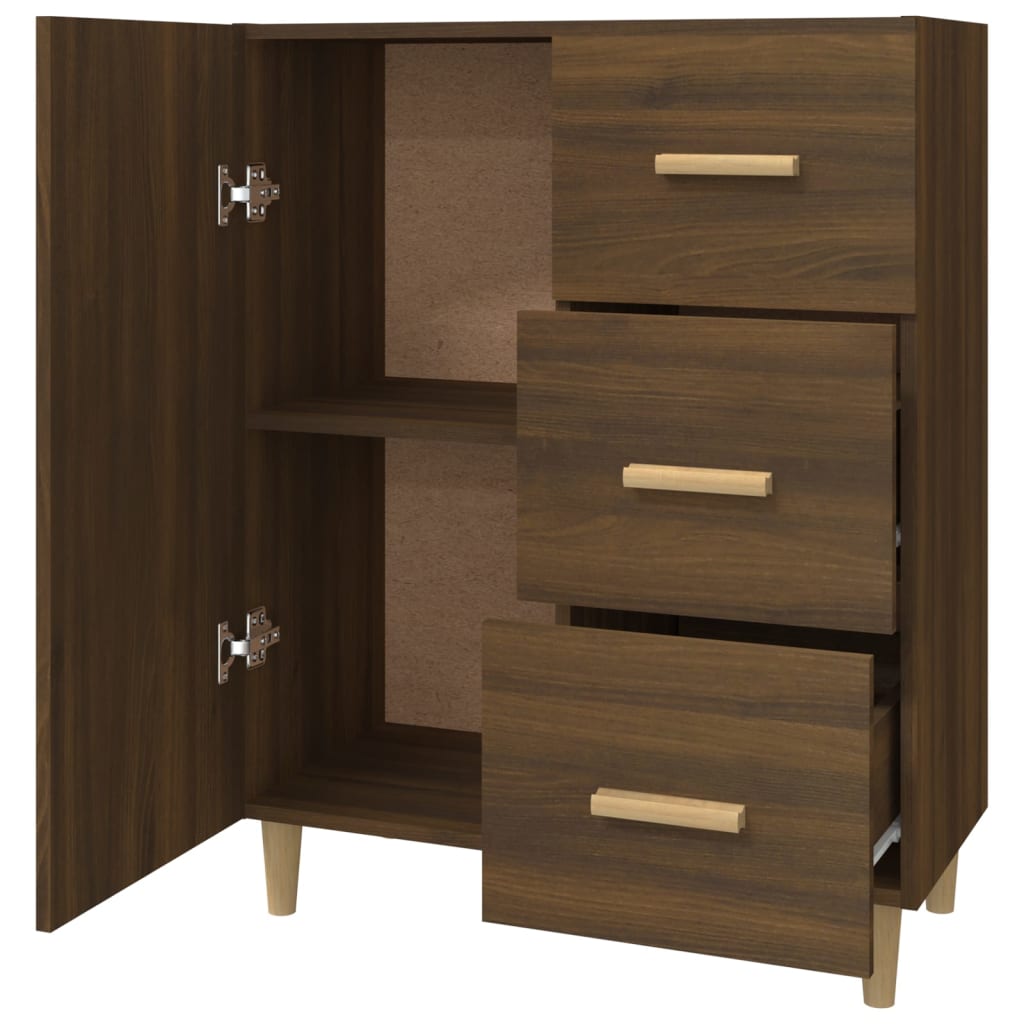 Brown Eiche Buffet 69.5x34x90 cm Ingenieurholz Holz