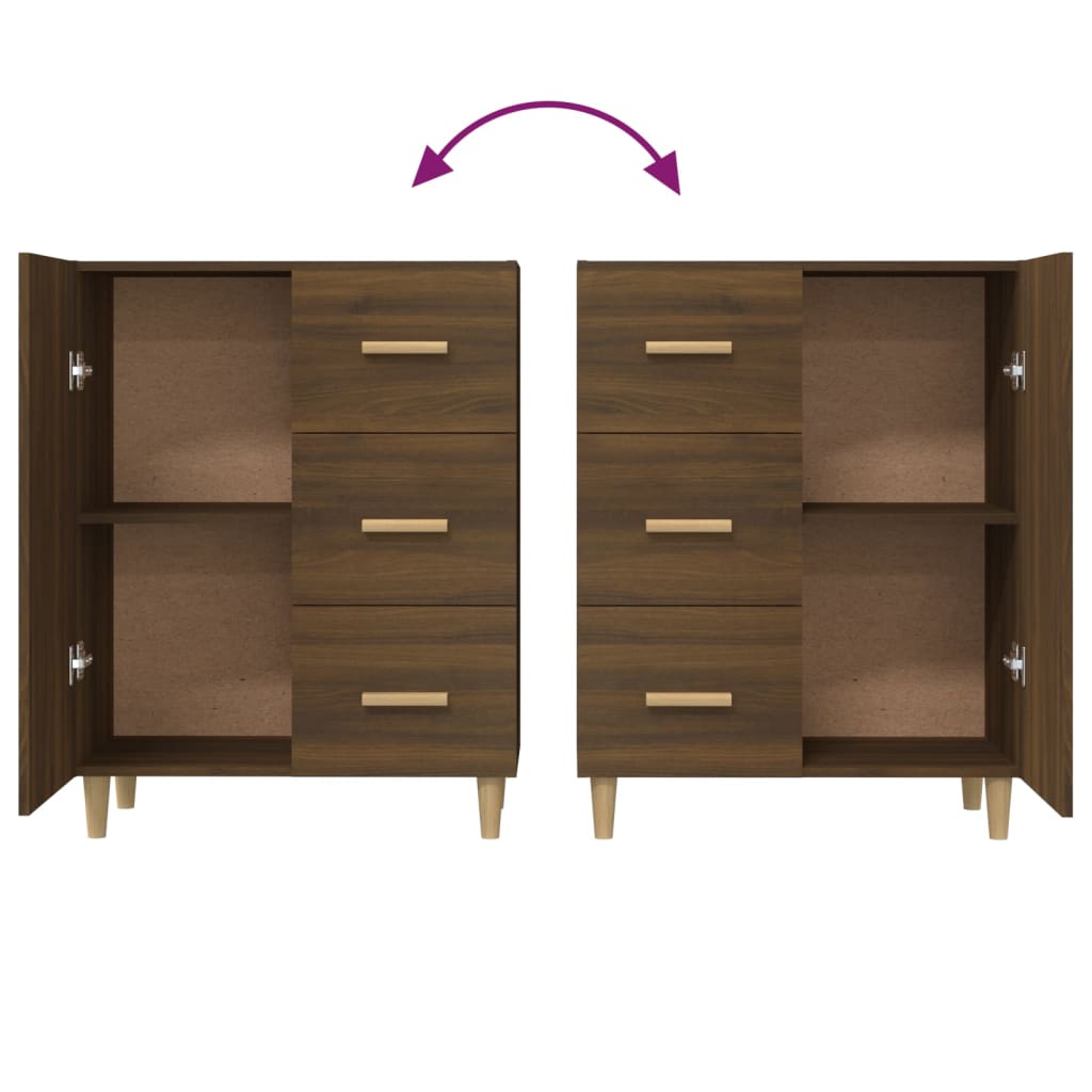 Brown oak buffet 69.5x34x90 cm engineering wood