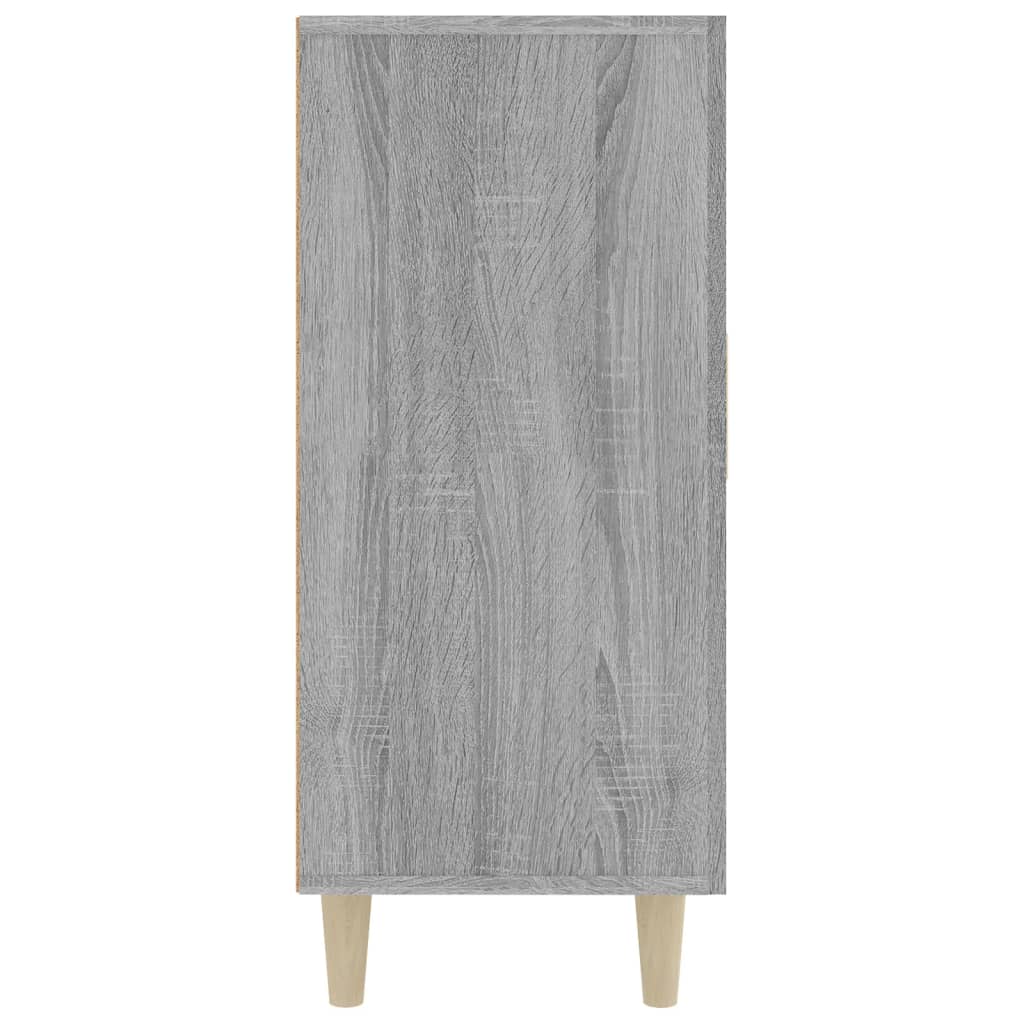 Credenza Sonoma grigia 90x34x80 cm in derivati ​​del legno
