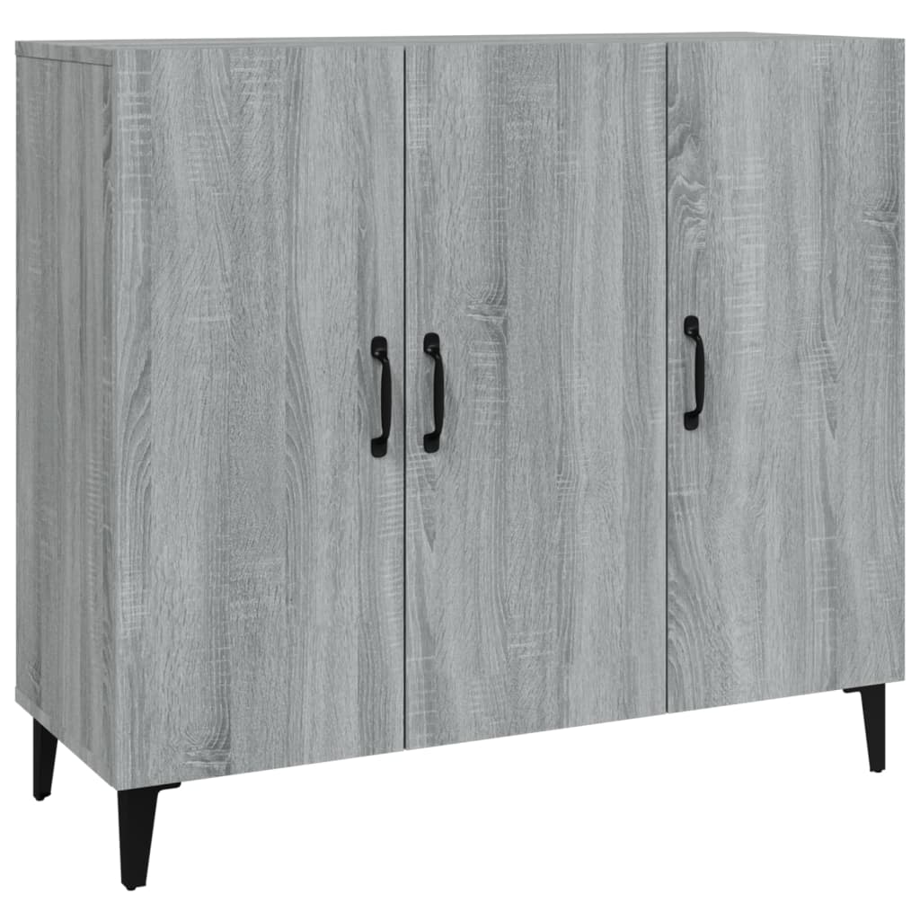 Graues Sonoma -Buffet 90x34x80 cm Engineering Holz