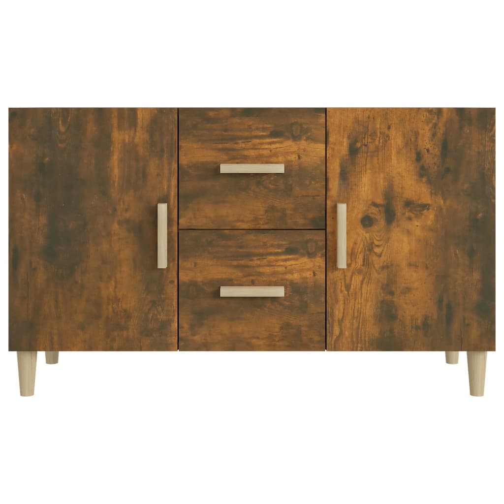 Buffet chêne fumé 100x36x60 cm bois d'ingénierie