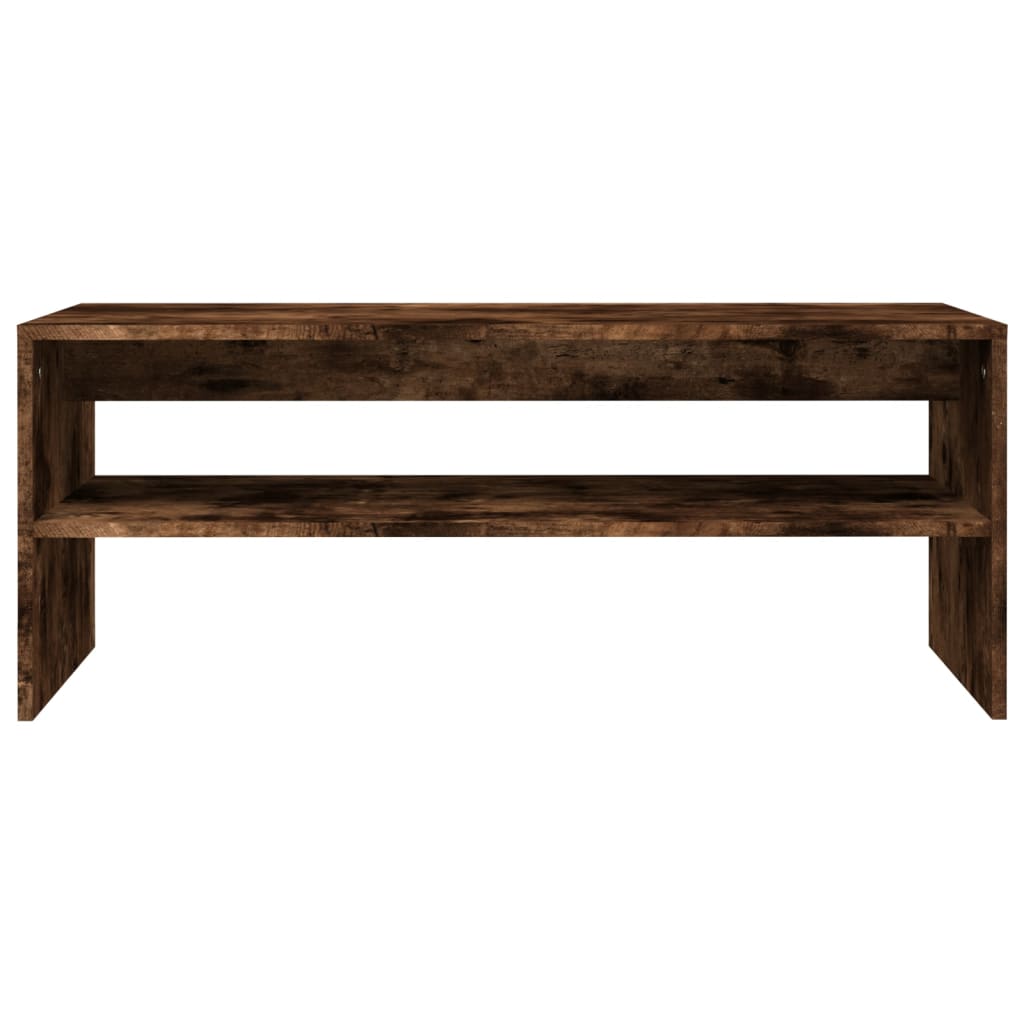 Smoked oak coffee table 100x40x40 cm engineering wood