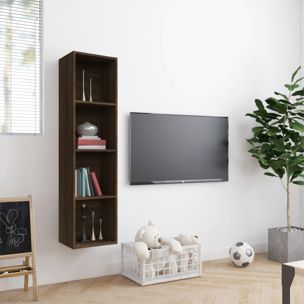 Library/TV Furniture Brown Oak 143x30x36 cm