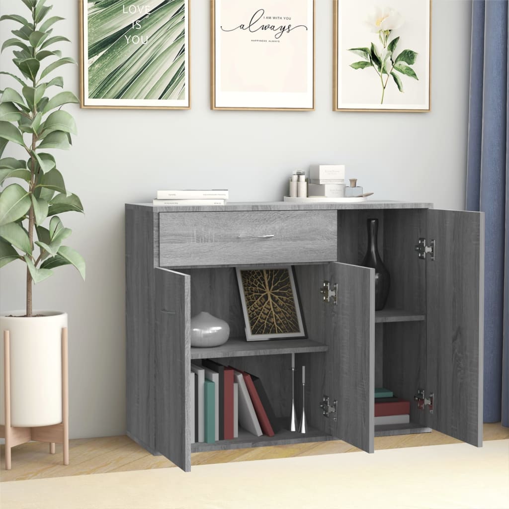 Sonoma gray buffet 88x30x70 cm engineering wood