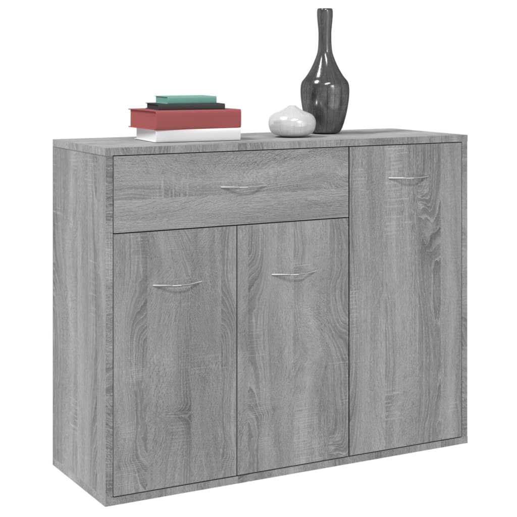 Credenza Sonoma grigia 88x30x70 cm MDF