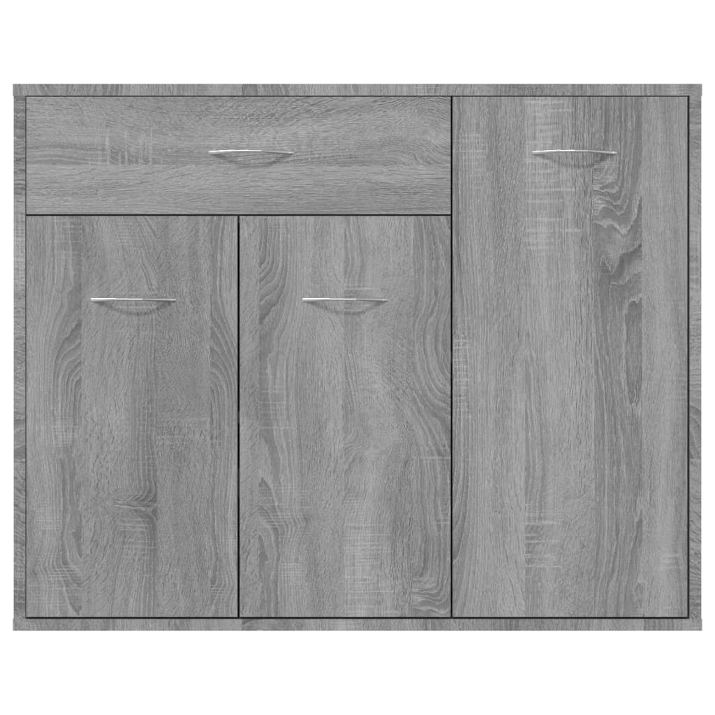 Credenza Sonoma grigia 88x30x70 cm MDF