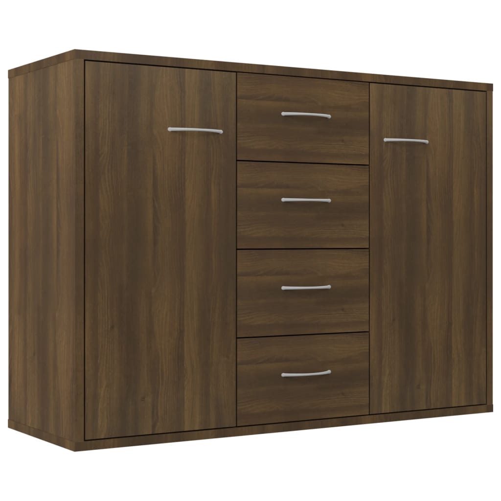 Credenza in rovere marrone 88x30x65 cm MDF