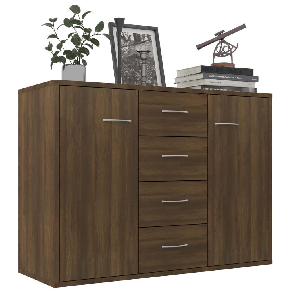 Buffet Chêne marron 88x30x65 cm Bois d'ingénierie