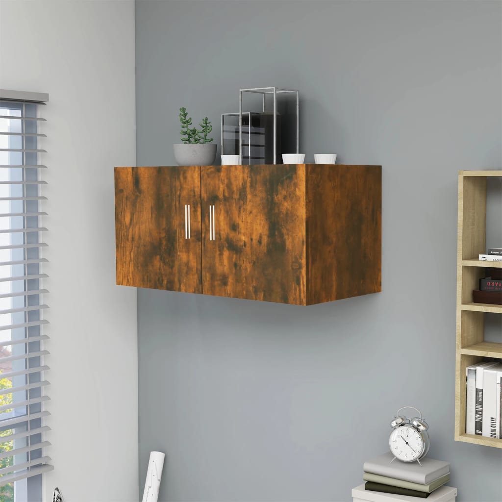 Smoked oak wall cabinet 80x39x40 cm engineering wood