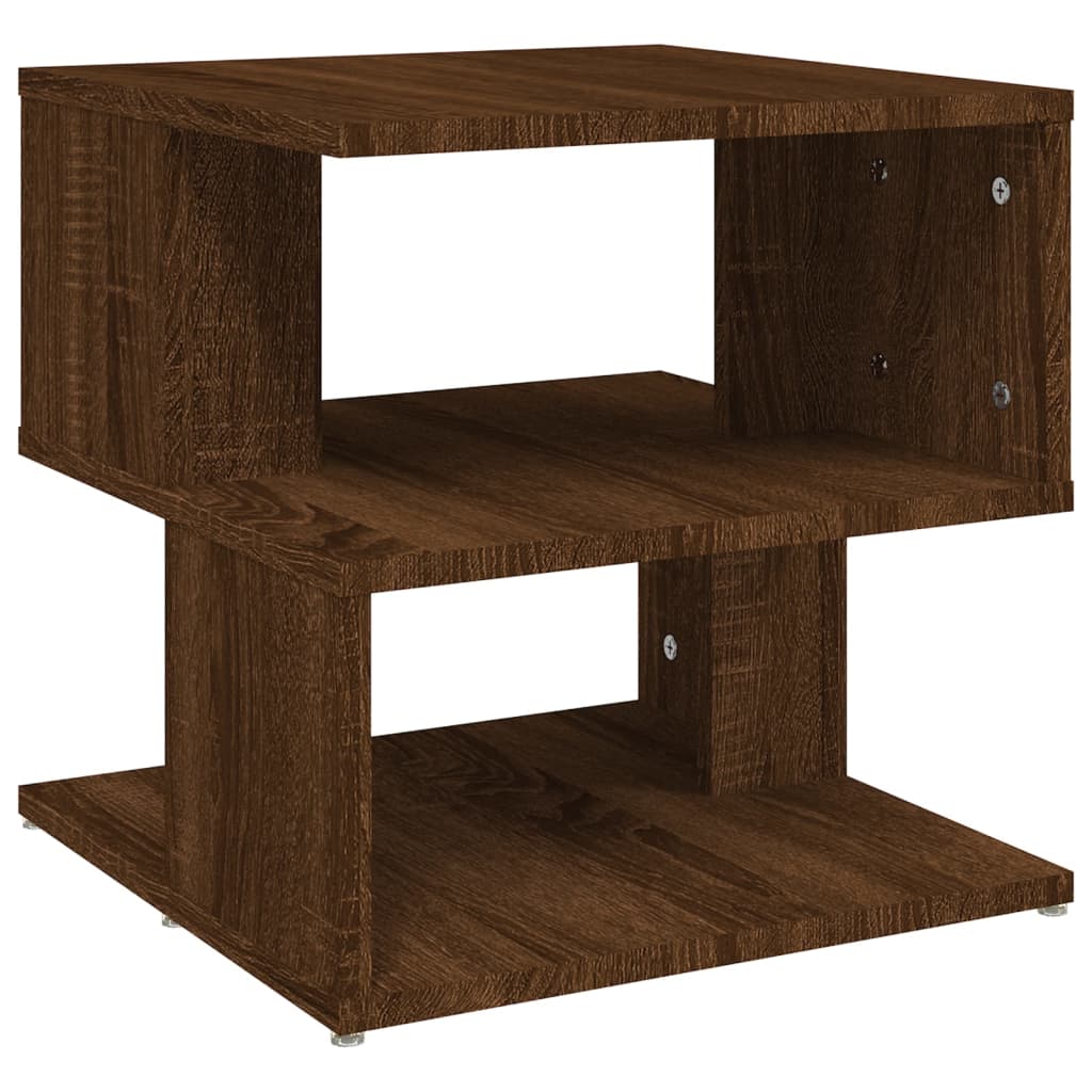 Appoint table brown oak 40x40x40 cm engineering wood