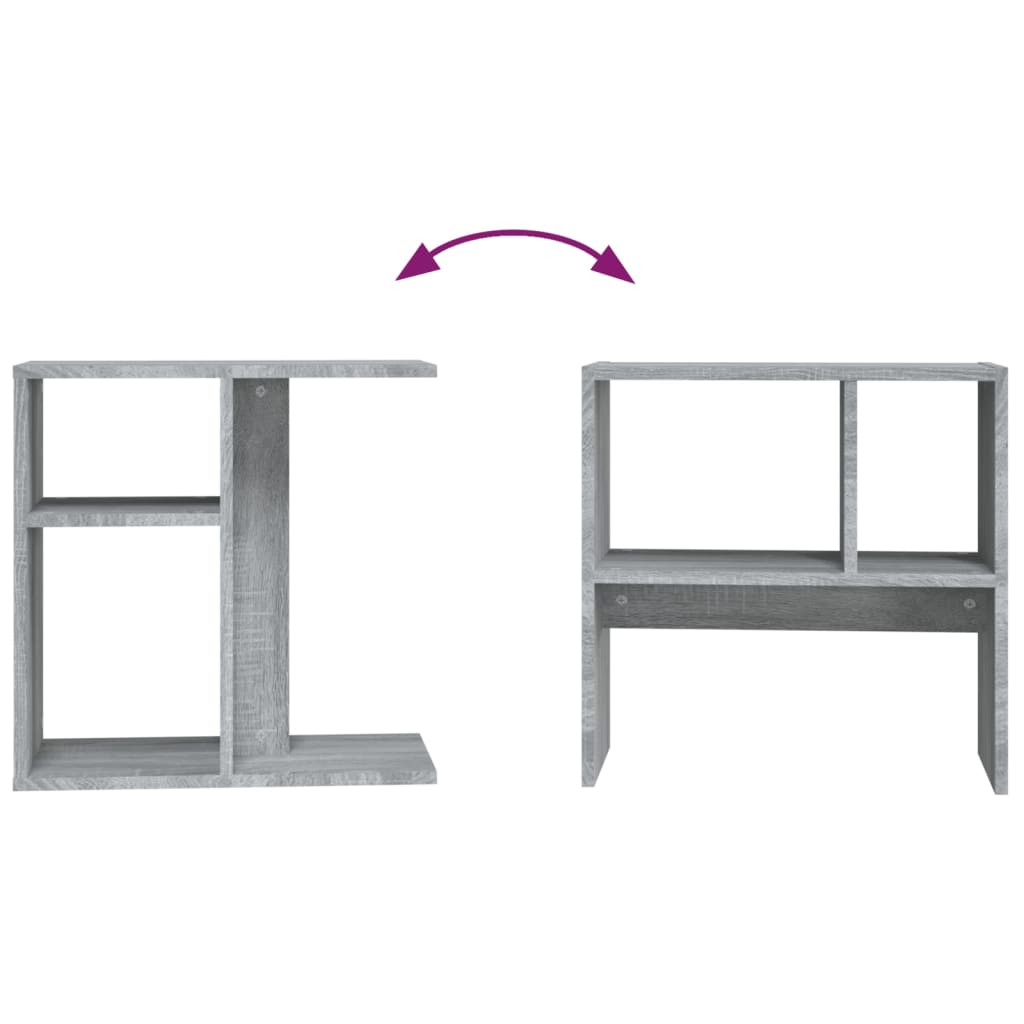 Tavolino Sonoma grigio 50x30x50 cm MDF