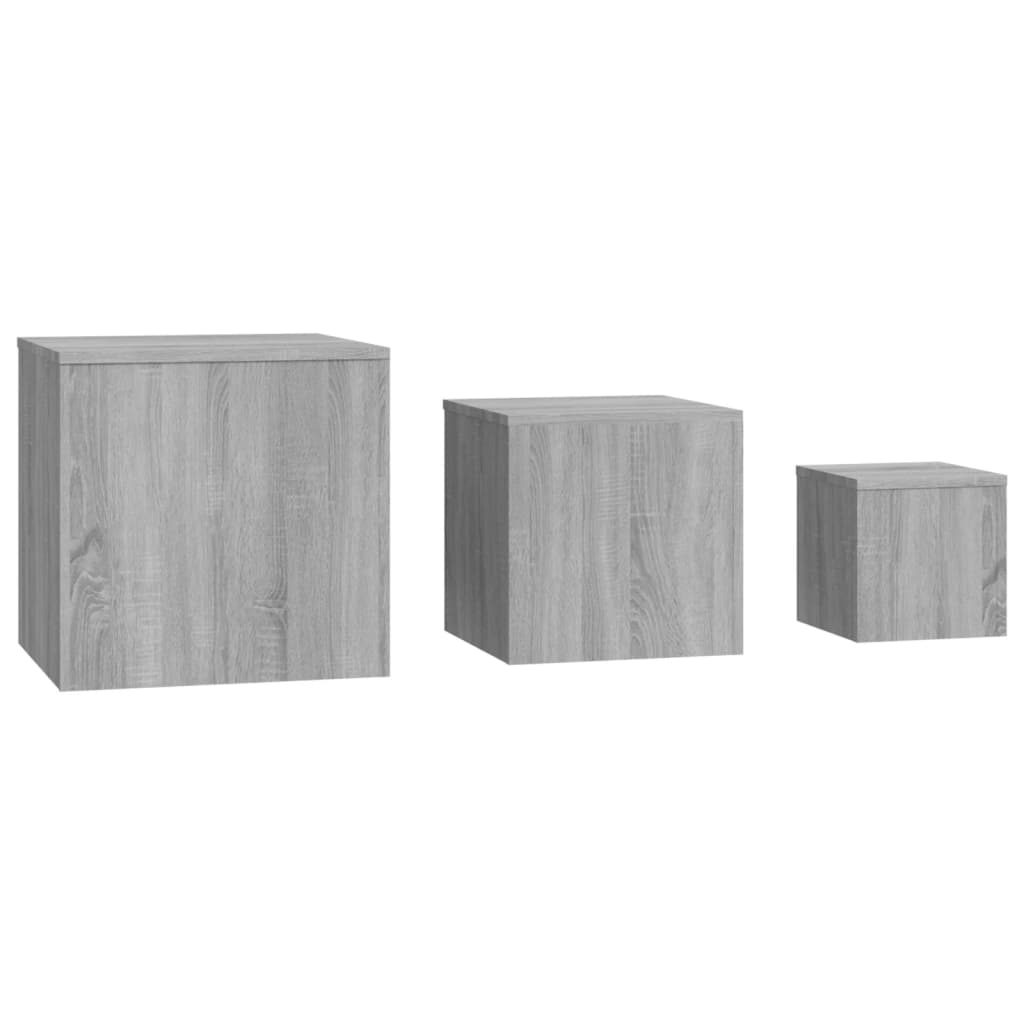 Ernennen Sie Tische 3 PCs Sonoma Grey Wood Engineering