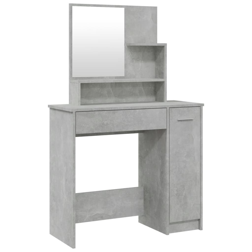 Hairdressing with gray concrete mirror 86.5x35x136 cm