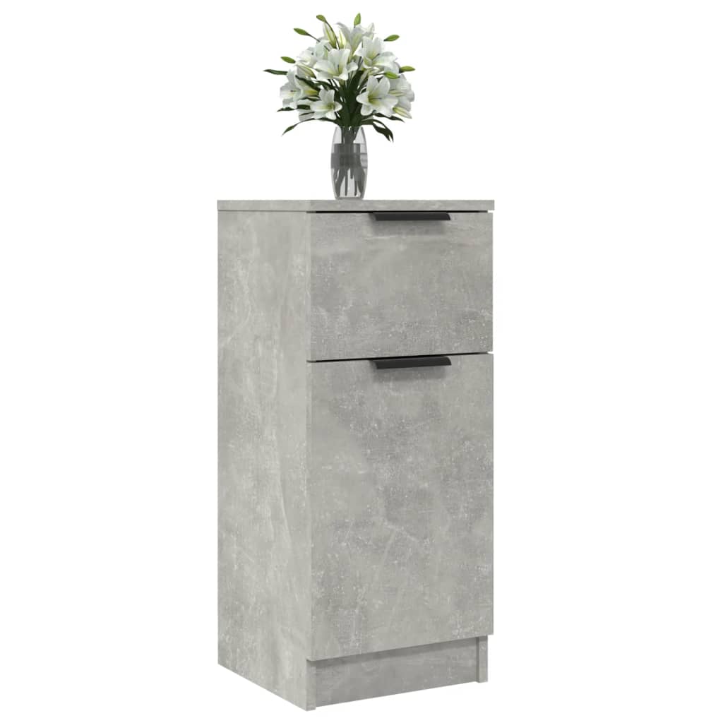 Buffet Gris béton 30x30x70 cm Bois d'ingénierie