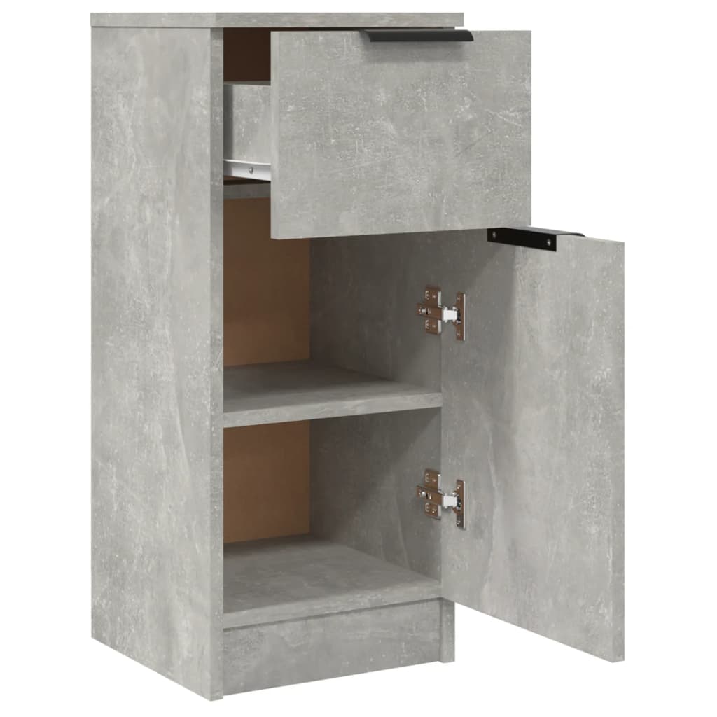 Buffet grigio in cemento 30x30x70 cm legno di ingegneria