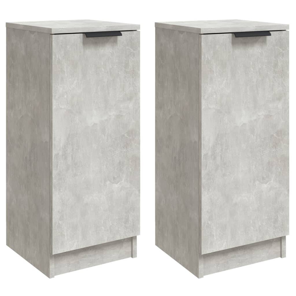 Buffets 2 PCs Grau Beton 30x30x70 cm Engineering Holz