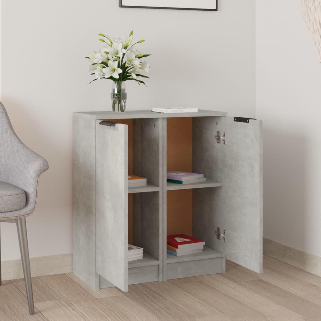 Buffets 2 pcs Gray Concrete 30x30x70 cm Engineering wood