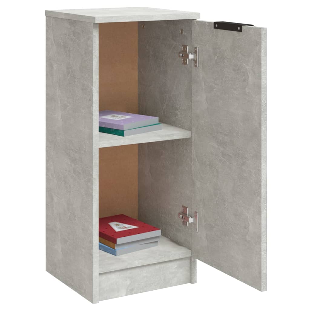 Credenze 2 pz Grigio cemento 30x30x70 cm MDF