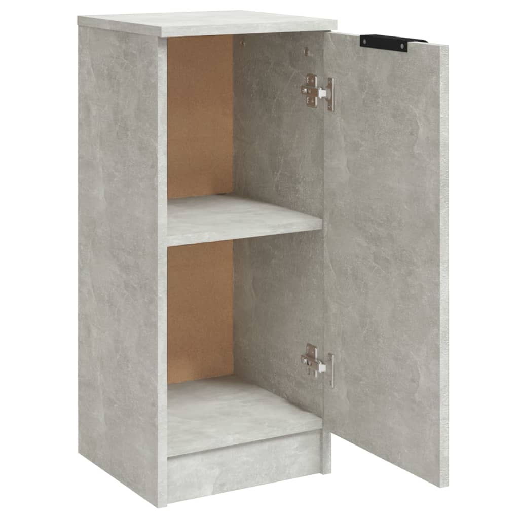 Credenze 2 pz Grigio cemento 30x30x70 cm MDF