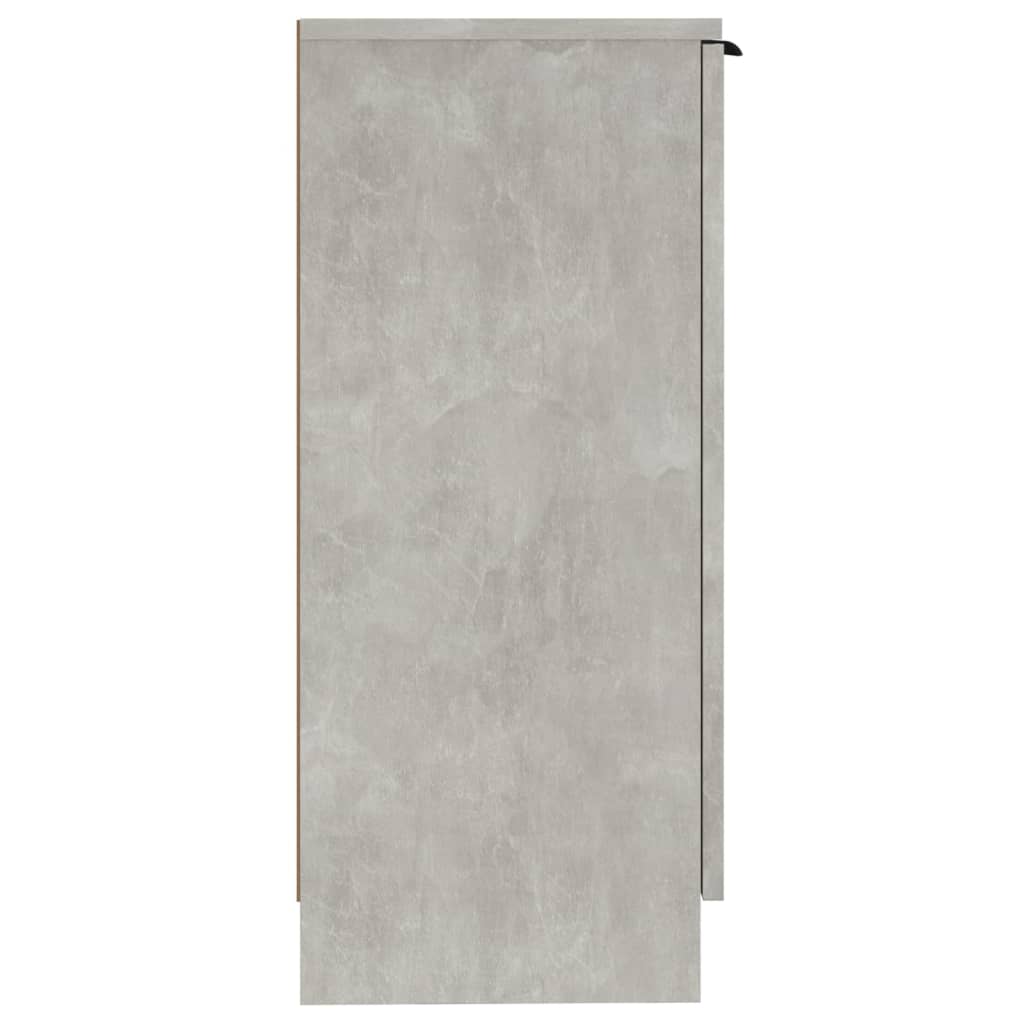 Credenze 2 pz Grigio cemento 30x30x70 cm MDF