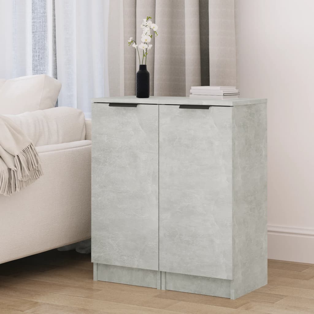 Buffets 2 pcs Gray Concrete 30x30x70 cm Engineering wood