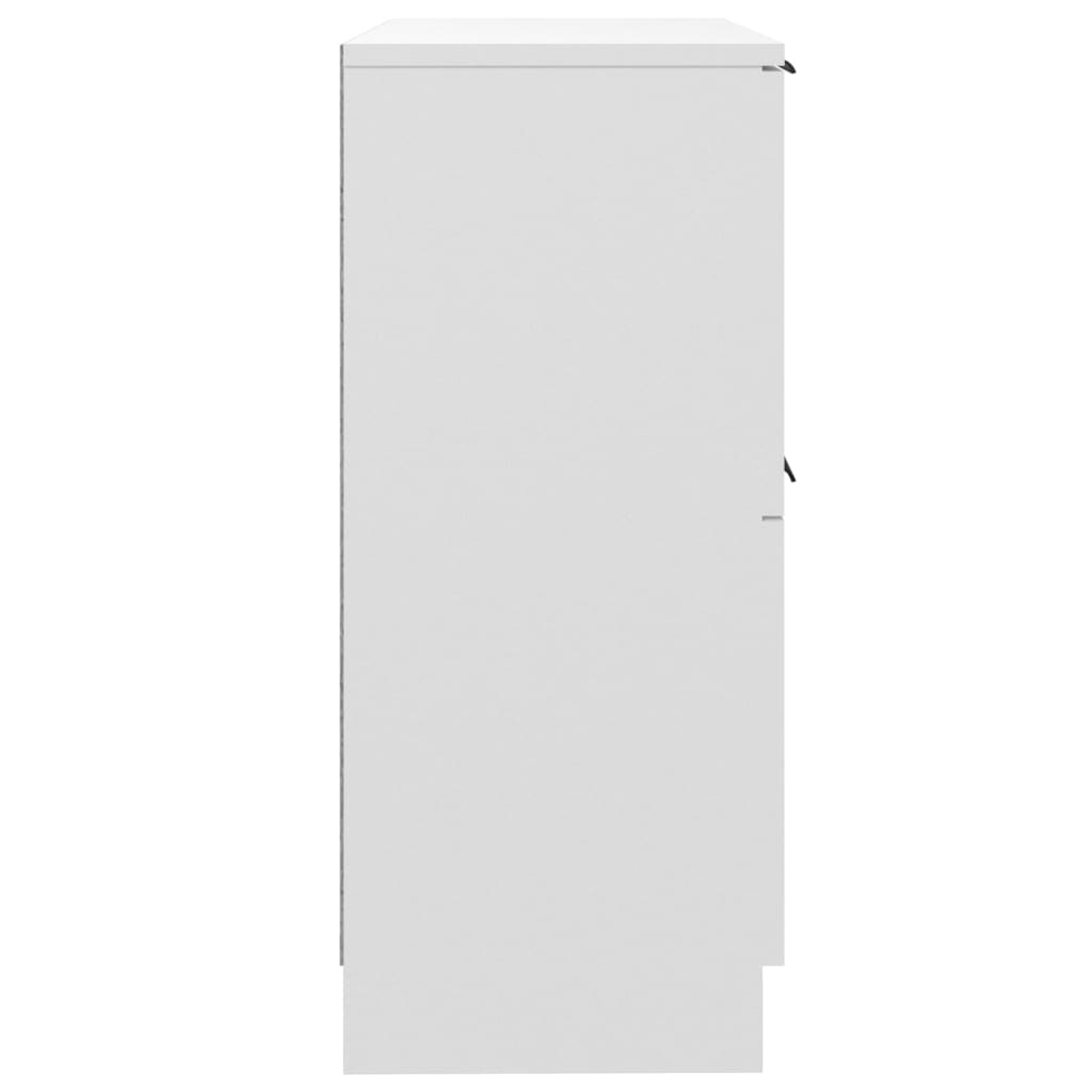 Credenze 2 pz Bianco 30x30x70 cm MDF