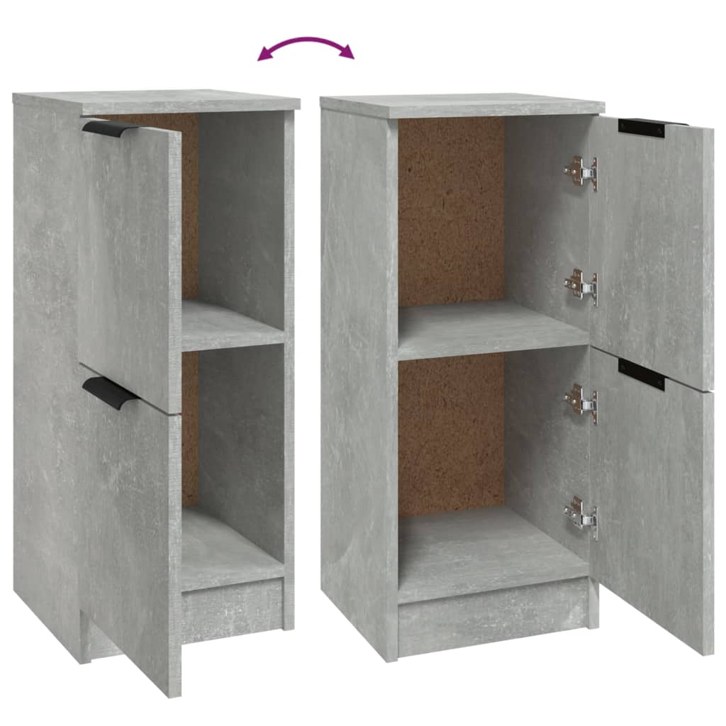 Buffet Gris béton 30x30x70 cm Bois d'ingénierie