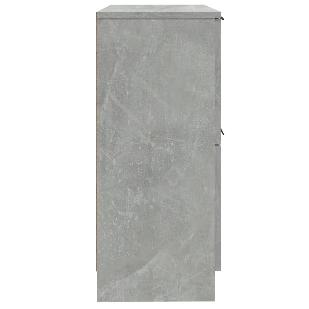 Credenze 2 pz Grigio cemento 30x30x70 cm MDF