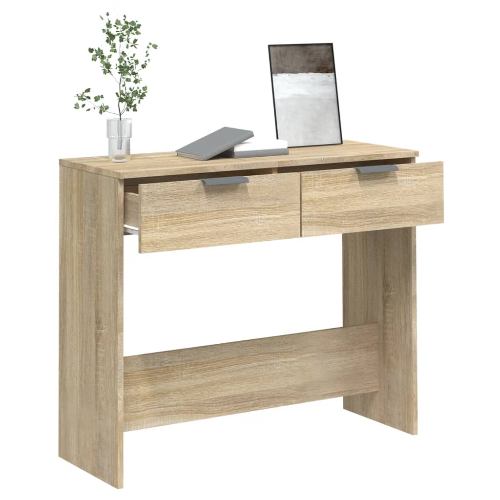 Sonoma oak console table 90x36x75 cm engineering wood