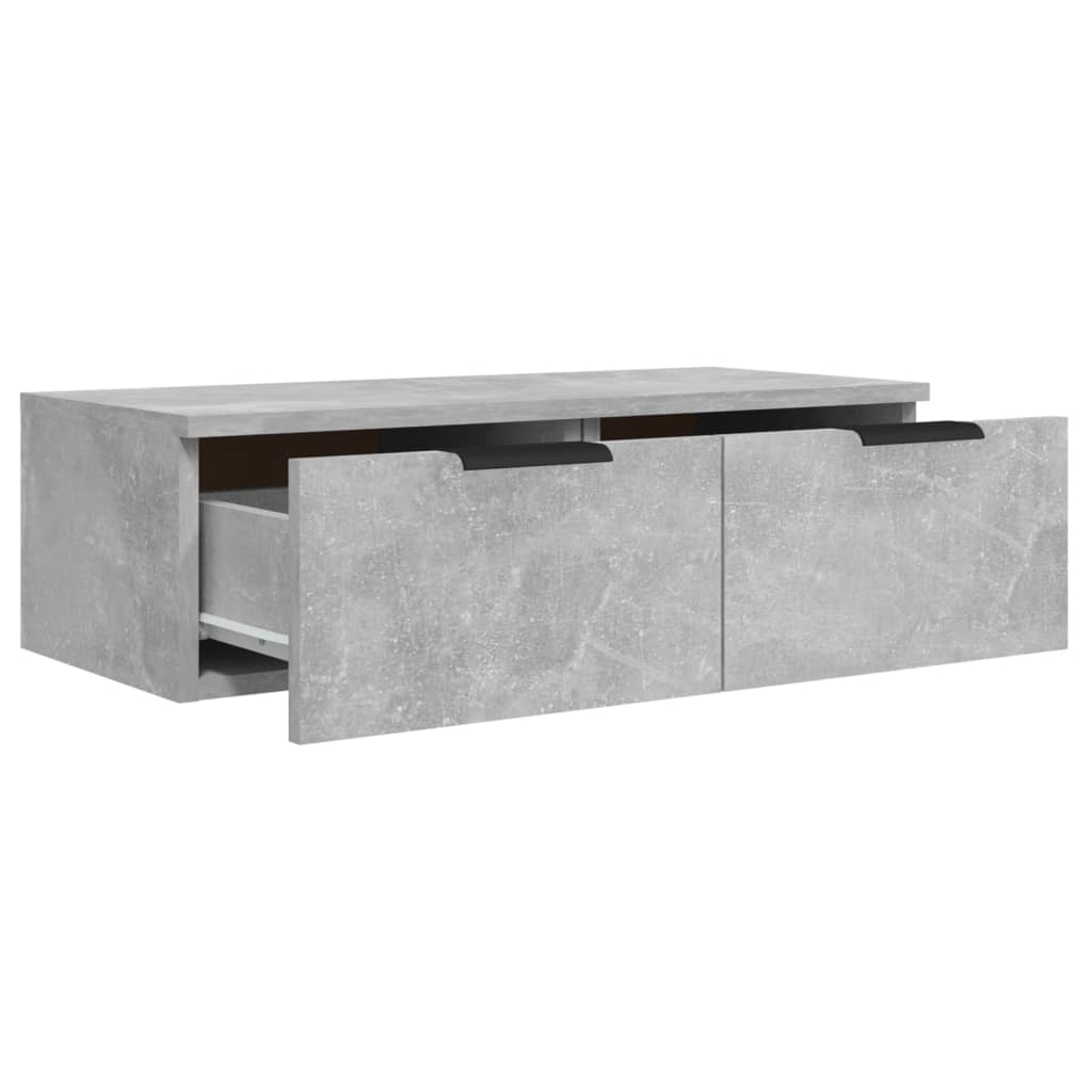 Concrete gray wall cabinet 68x30x20 cm engineering wood