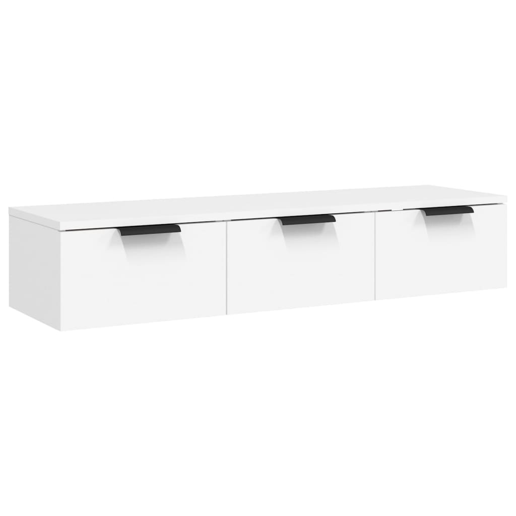 White wall cabinet 102x30x20 cm Engineering wood