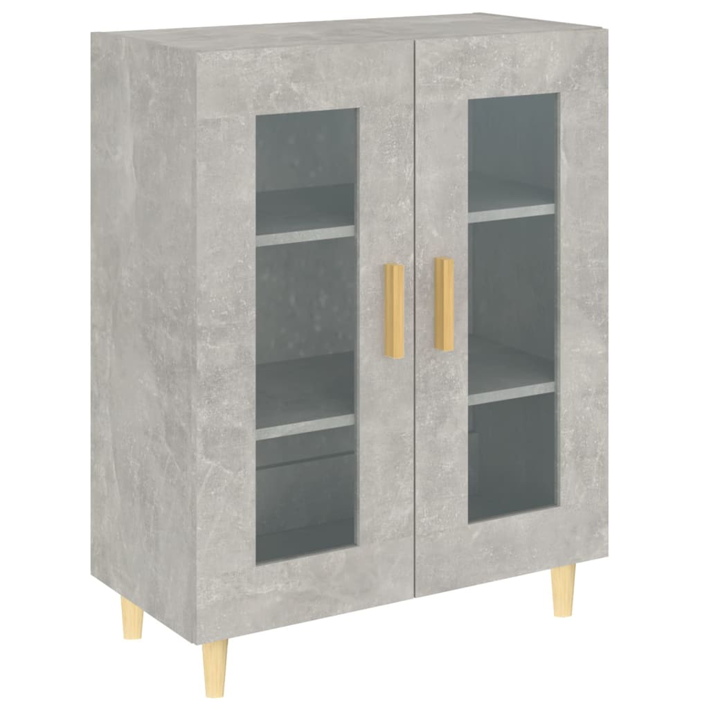 Credenza grigio cemento 69,5x34x90 cm in multistrato