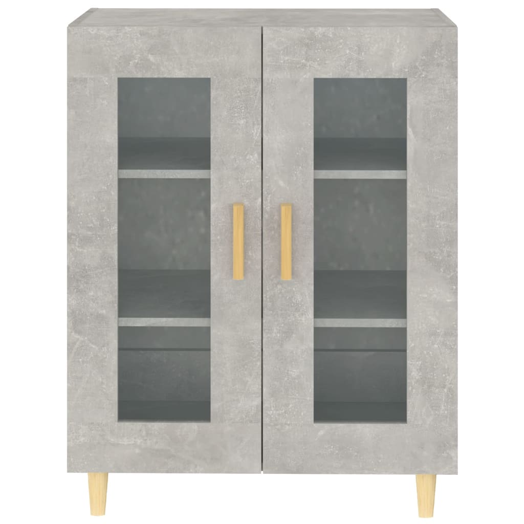 Credenza grigio cemento 69,5x34x90 cm in multistrato