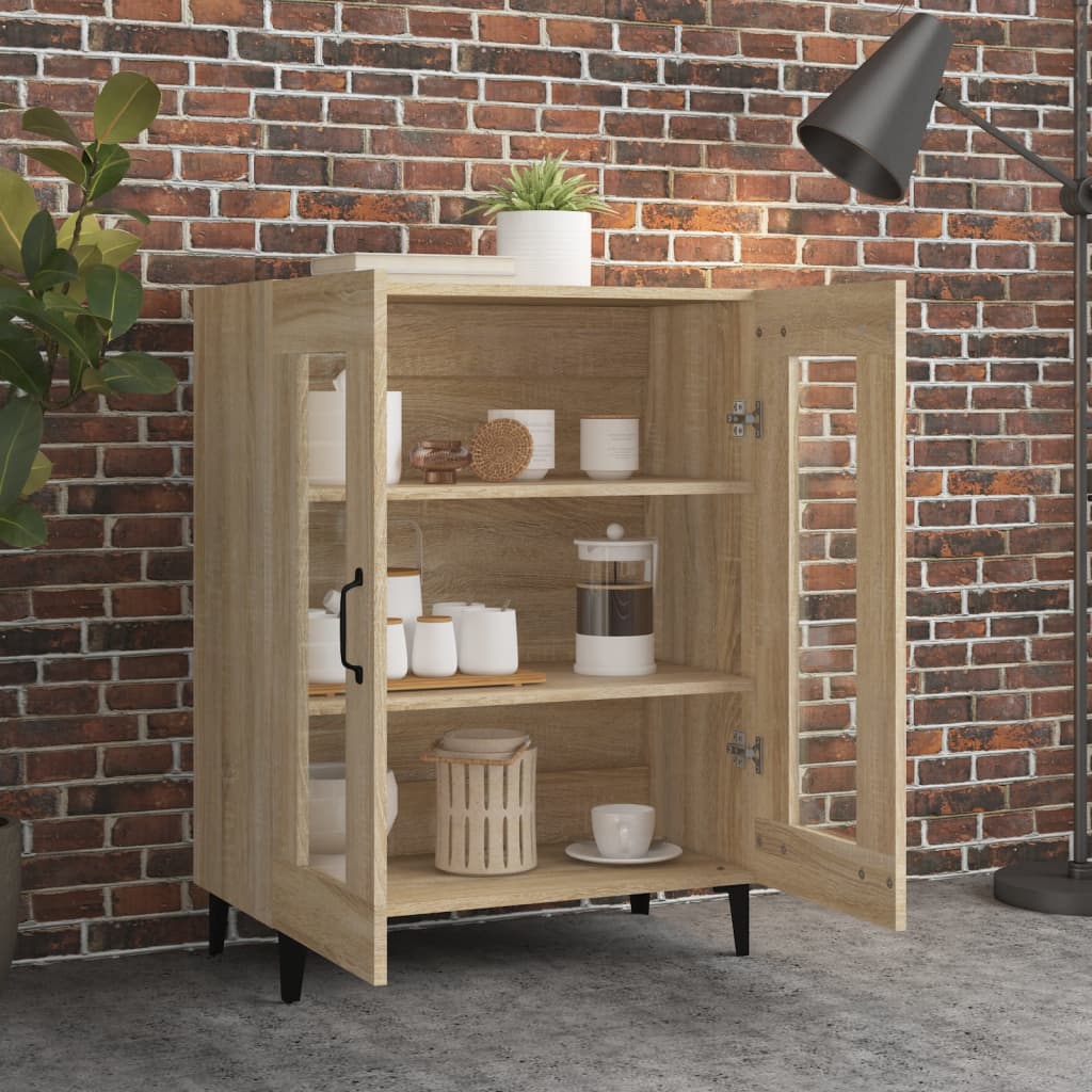 Buffet chêne sonoma 69,5x34x90 cm bois d'ingénierie